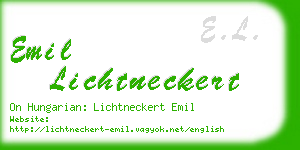 emil lichtneckert business card